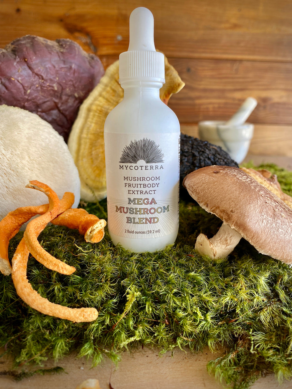 Organic Mega Blend Mushroom Tincture 2oz.