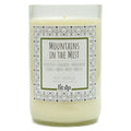 Mountains in the Mist 12 oz. soy candle in upcycled wine bottle | Eucalyptus, Sandalwood, Vanilla