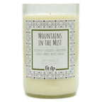 Mountains in the Mist 12 oz. soy candle in upcycled wine bottle | Eucalyptus, Sandalwood, Vanilla