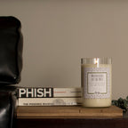 Mountains in the Mist 12 oz. soy candle in upcycled wine bottle | Eucalyptus, Sandalwood, Vanilla