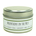 Mountains in the Mist 3 oz. soy candle in travel tin | Eucalyptus, Sandalwood, Vanilla