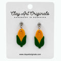 Ear of Corn Polymer Clay Earrings | Clay Art Originals