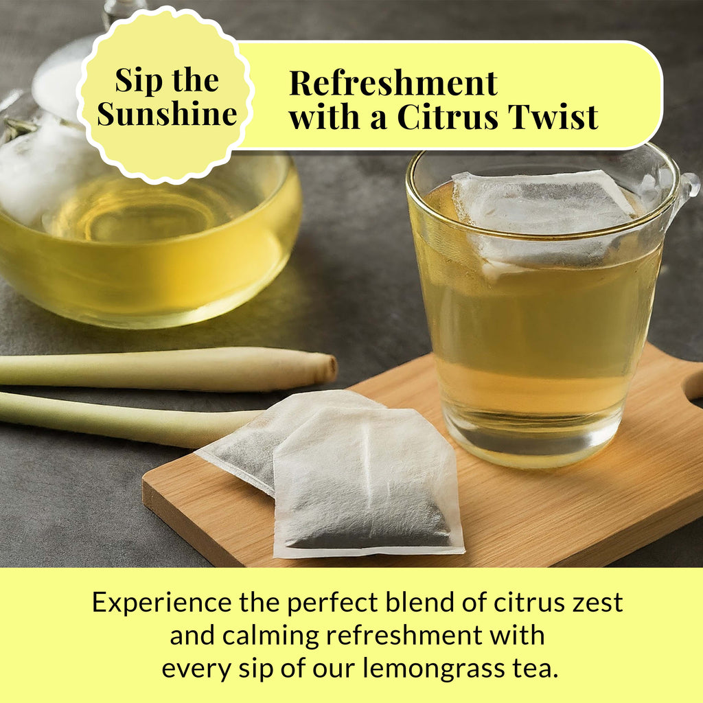 50 Lemongrass Tea Bags, Te De Limon, 100% Natural, Premium Lemon Grass Tea, Relaxing & Calming, Non-GMO, Caffeine-Free. by Akshit.