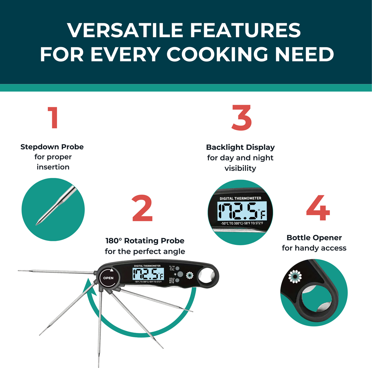 Instant Read Food Thermometer