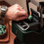 Line1 Espresso and Coffee Machine: Evergreen & Saddle