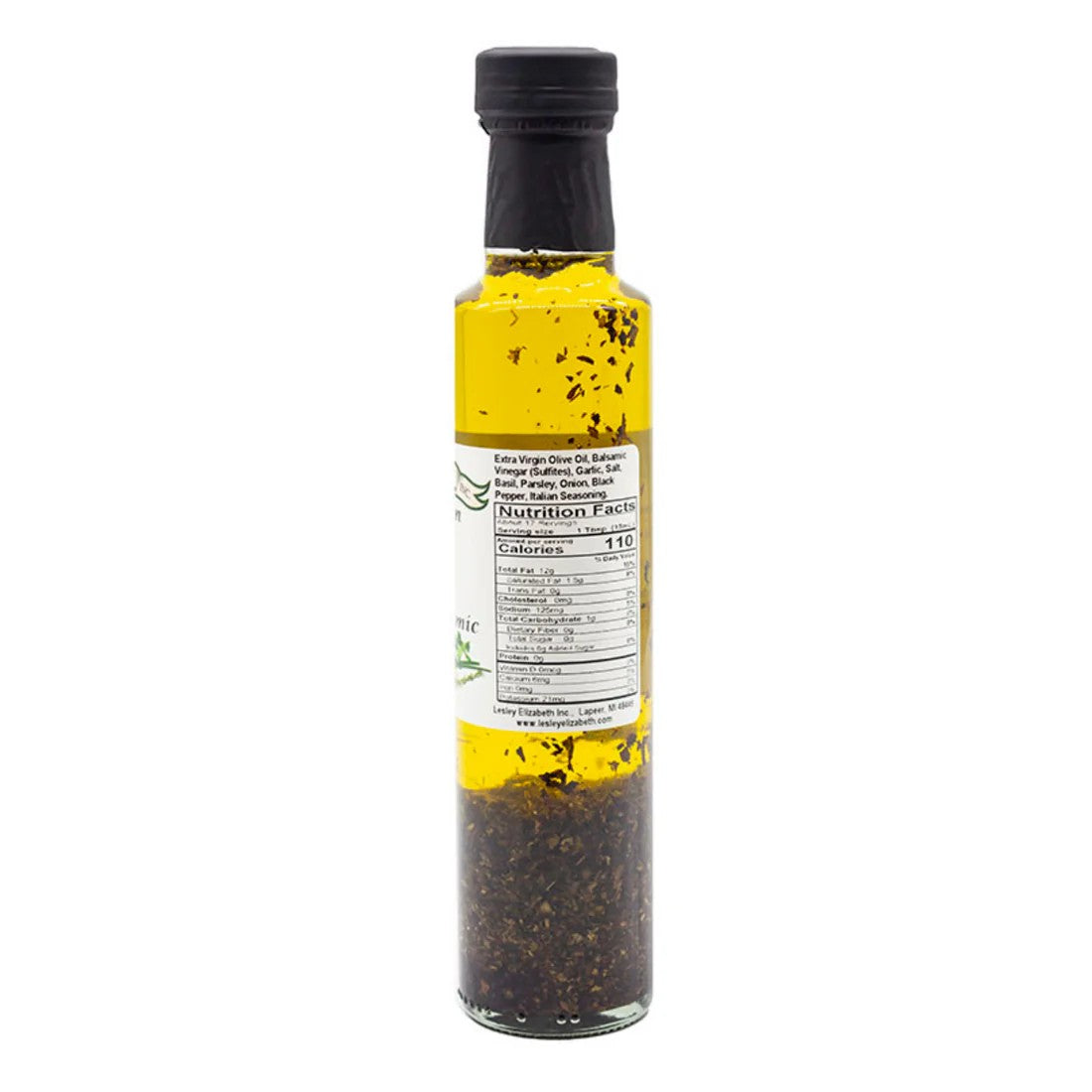 Lesley Elizabeth Extra Virgin Olive Oil with Garlic, Basil & Balsamic, Dorica (250mL)