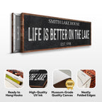 Life Is Better On The Lake Sign III