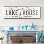 Classic Family Lake House Sign