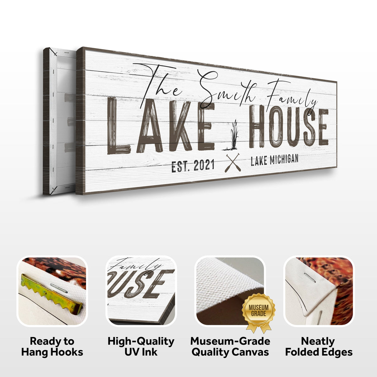 Classic Family Lake House Sign