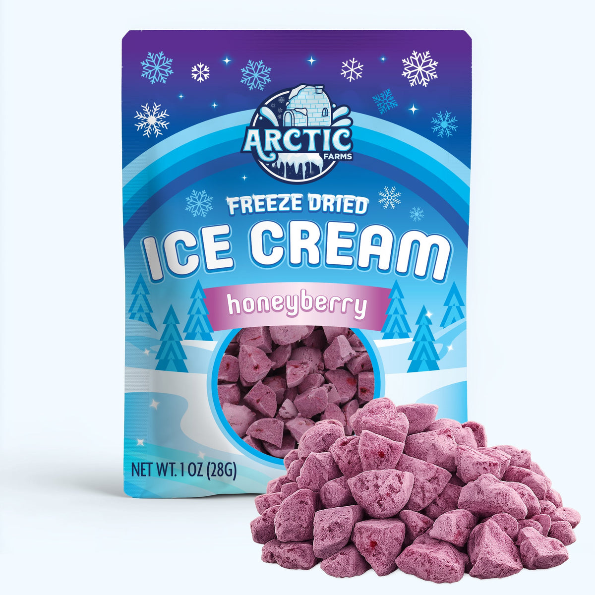 Freeze Dried Ice Cream That Does Not Melt (Bits) Honeyberry