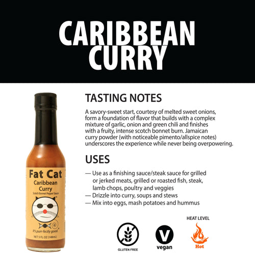 Caribbean Curry Scotch Bonnet Hot Sauce – Award-Winning Caribbean Heat | Fat Cat Gourmet
