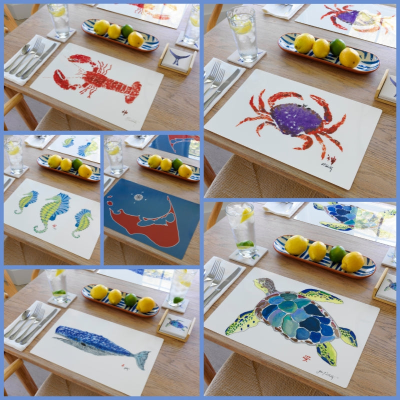 Blue Dungeness Crab Handmade Placemat