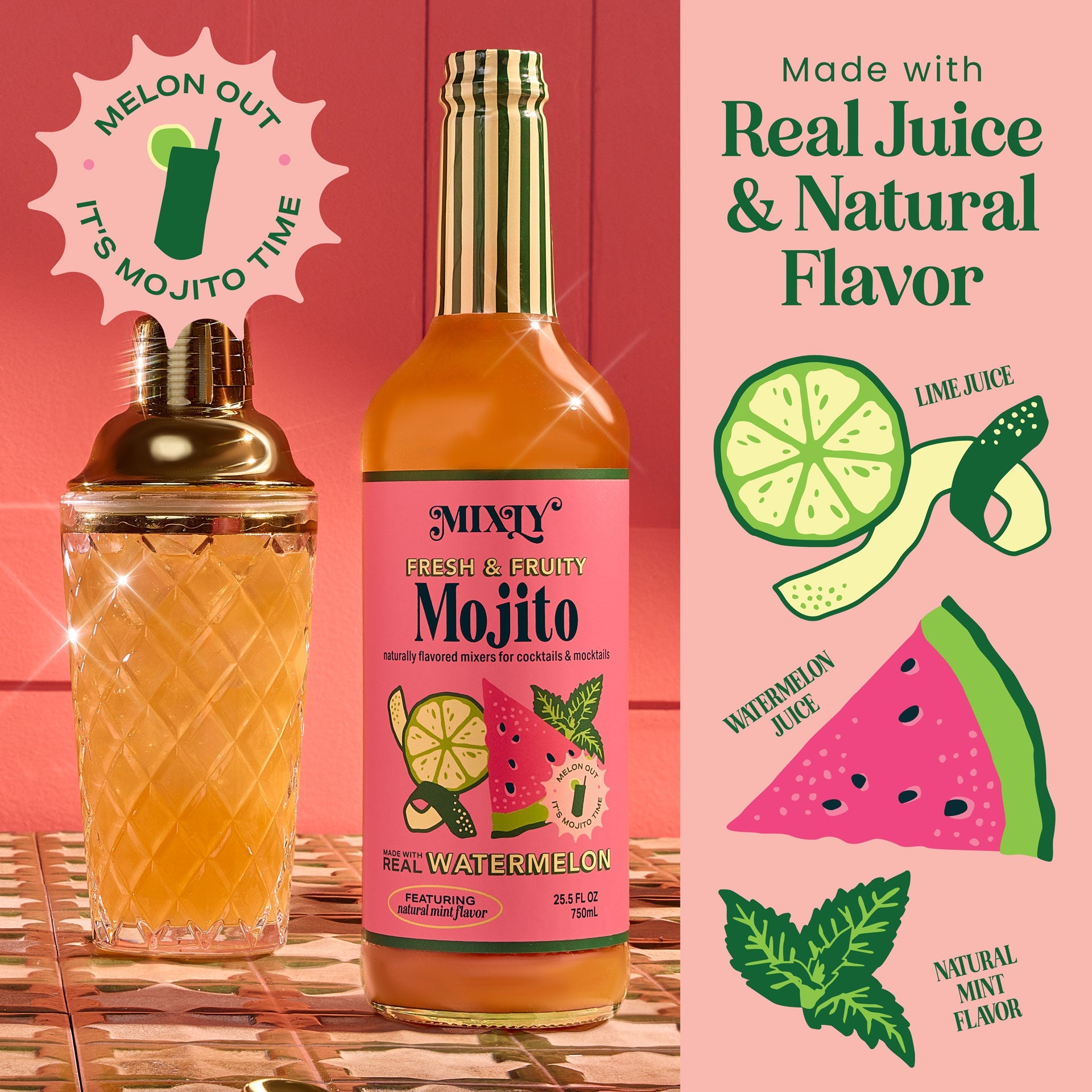Fresh & Fruity Mojito Cocktail & Mocktail Mixer