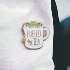 "Fueled By Tea" Teacup Enamel Pin