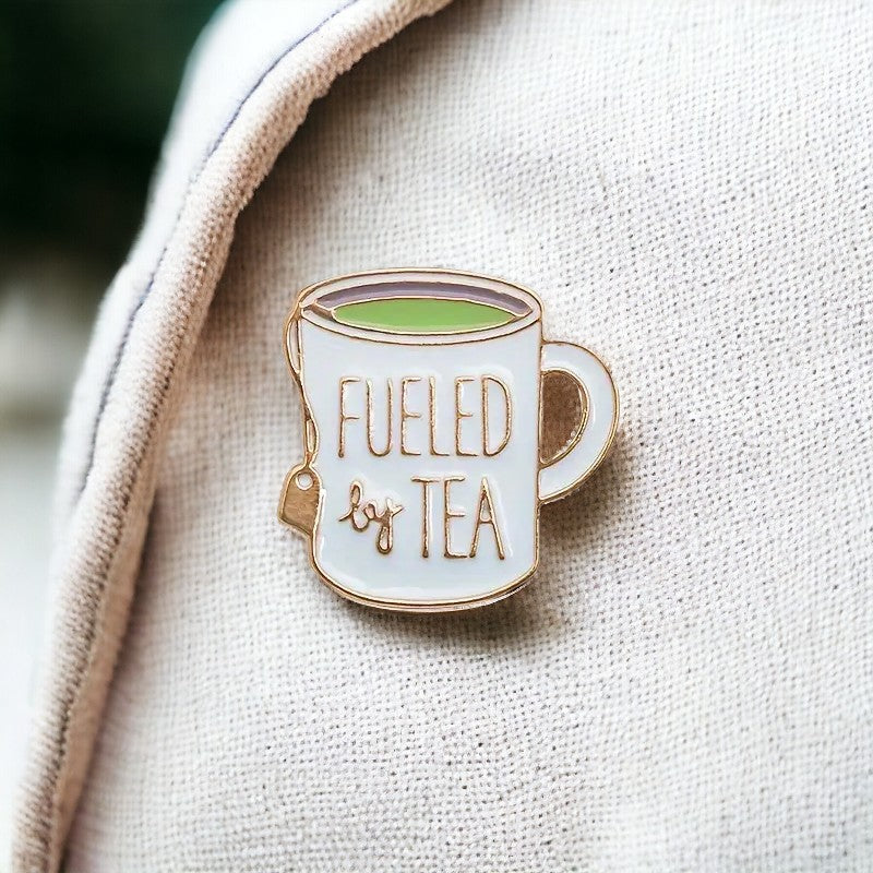 "Fueled By Tea" Teacup Enamel Pin