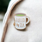 "Fueled By Tea" Teacup Enamel Pin