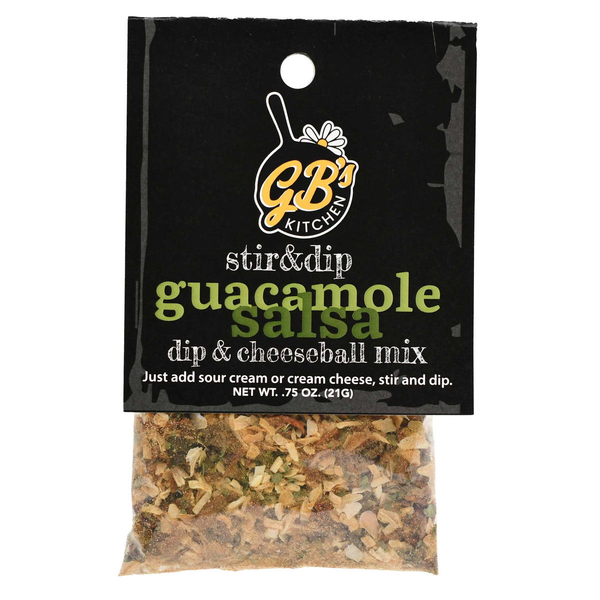 Guacamole/Salsa Dip & Cheeseball Mix | Pack of 3 | .75 oz | GB's Kitchen