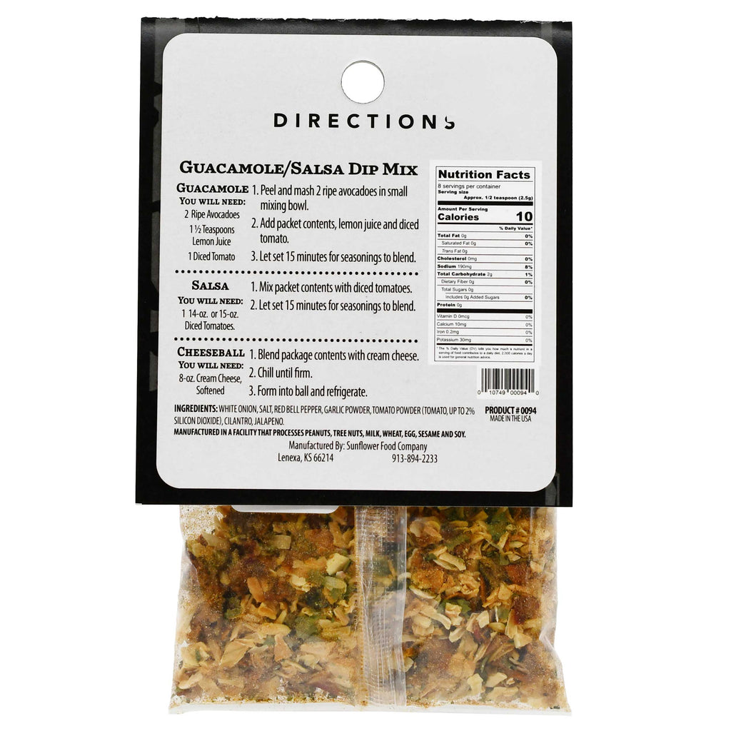 Guacamole/Salsa Dip & Cheeseball Mix | Pack of 3 | .75 oz | GB's Kitchen