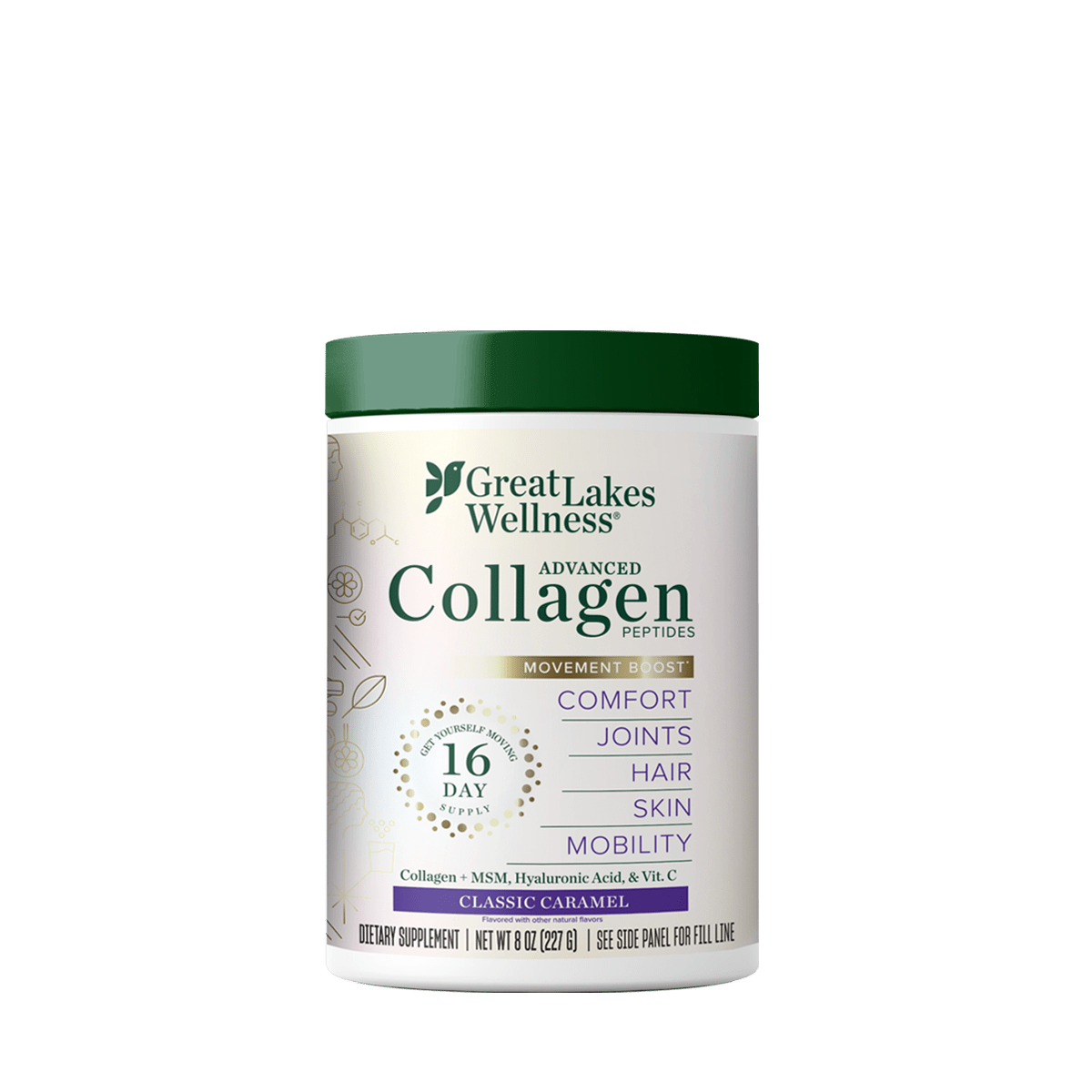 Great Lakes Wellness Advanced Collagen Peptides, Classic Caramel, 8 oz
