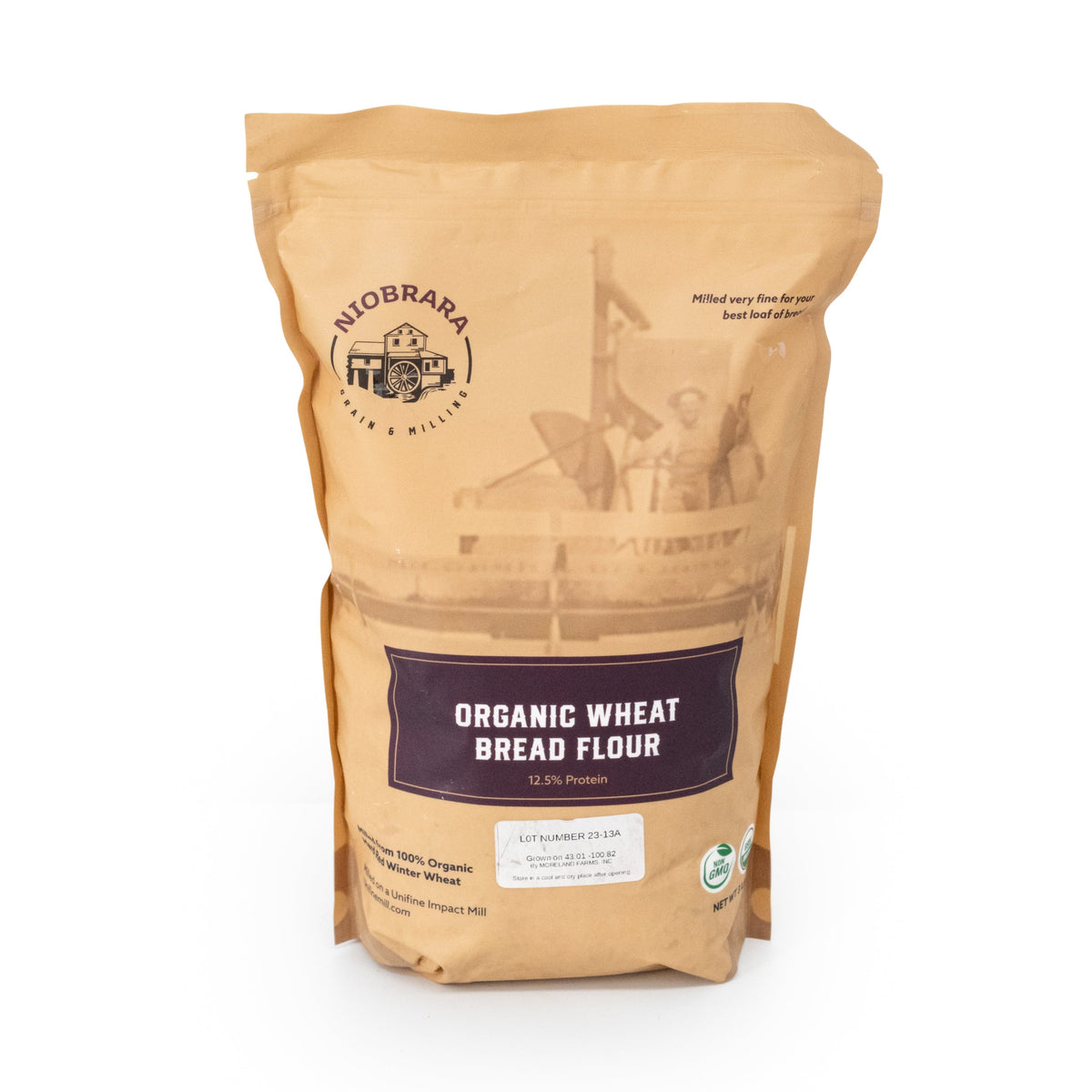 Organic Wheat Bread Flour | 5 lb | Non-GMO | Niobrara Grain & Milling