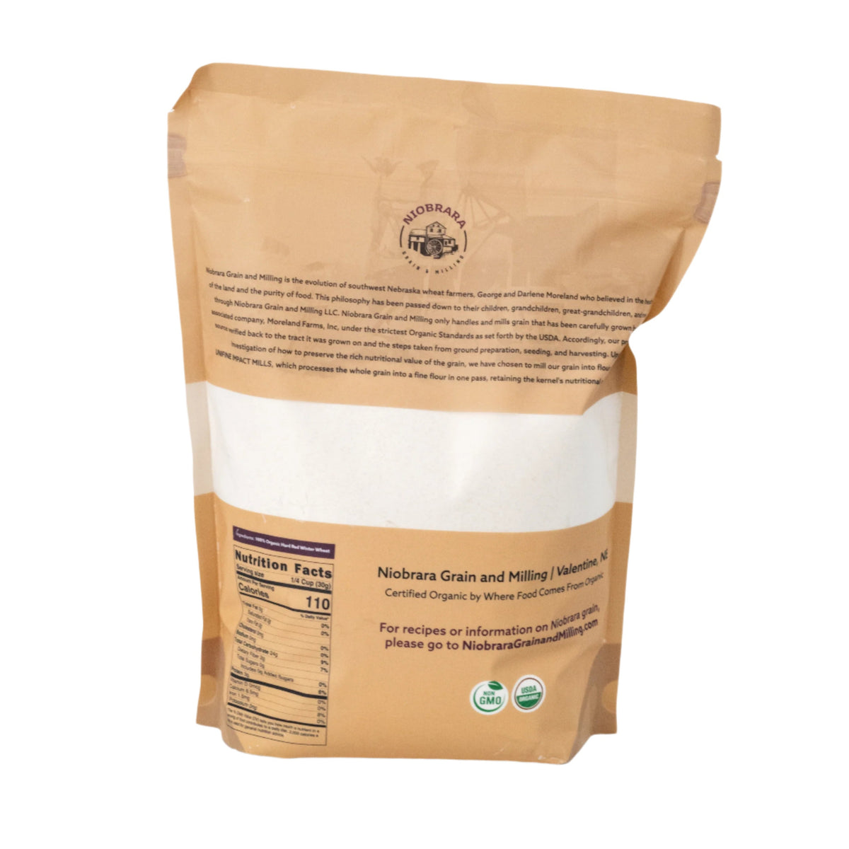 Organic Turkey Red Flour | Pack of 2 | 2.5 lb | Non-GMO | Niobrara Grain & Milling