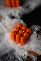 Halloween Pumpkin Soy Candle – Face Bubble Pumpkin Candle, Spooky Décor