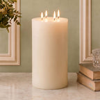 6x11" White Beeswax Pillar Candle