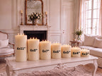 6x3" White Beeswax Pillar Candle