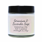Geranium & Lavender Sage | Essential Oil | 3 oz Jar Candle