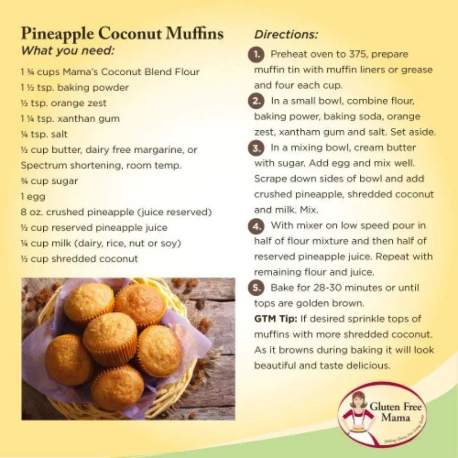 Coconut Flour | Pack of 2 | 4 lb | Gluten Free Mama | 6053