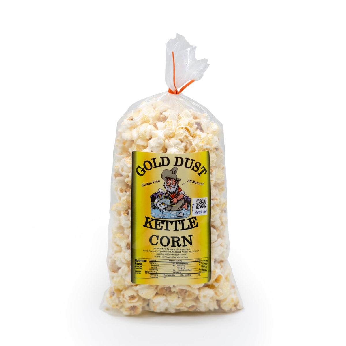 Kettle Corn | Pack of 2 | 2.5 oz | Gluten Free & Non-GMO | Gold Dust Kettle Corn