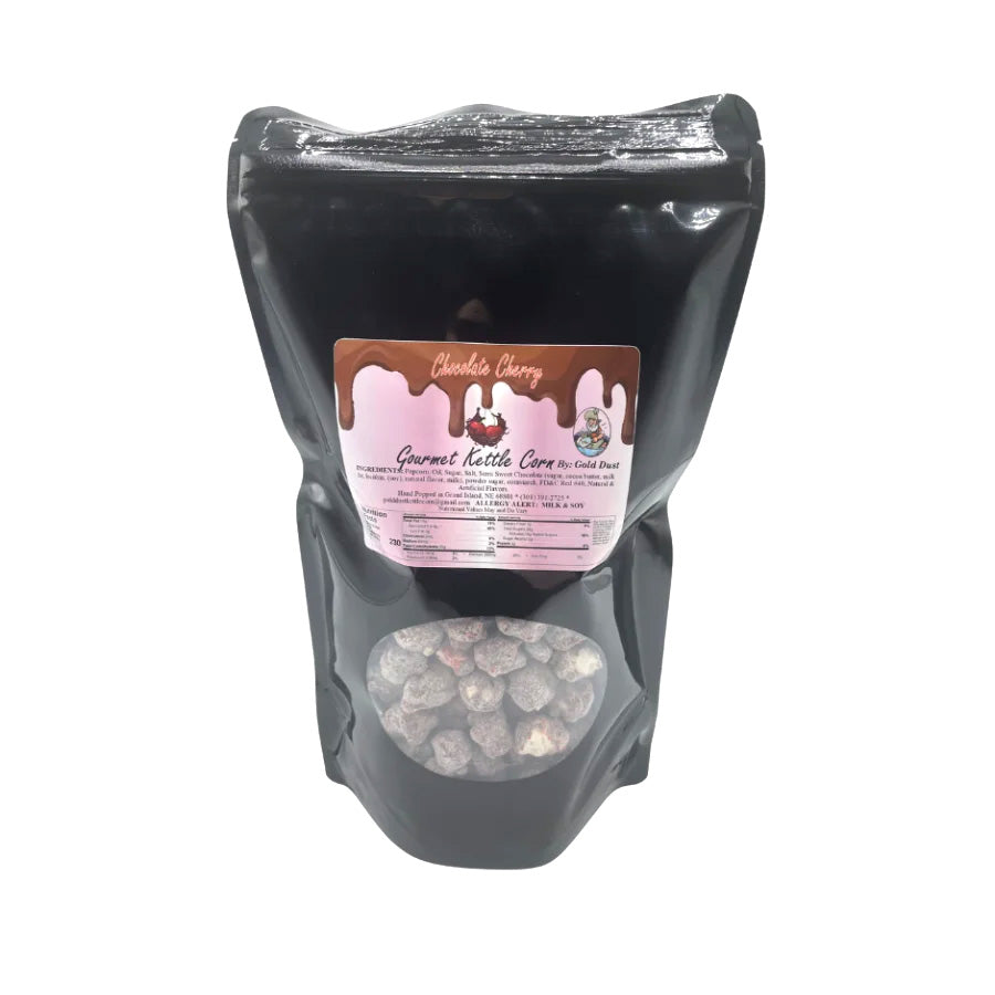 Chocolate Covered Cherry Kettle Corn | Pack of 2 | 6.5 oz | Non-GMO | Shipping Included | Gold Dust Kettle Corn