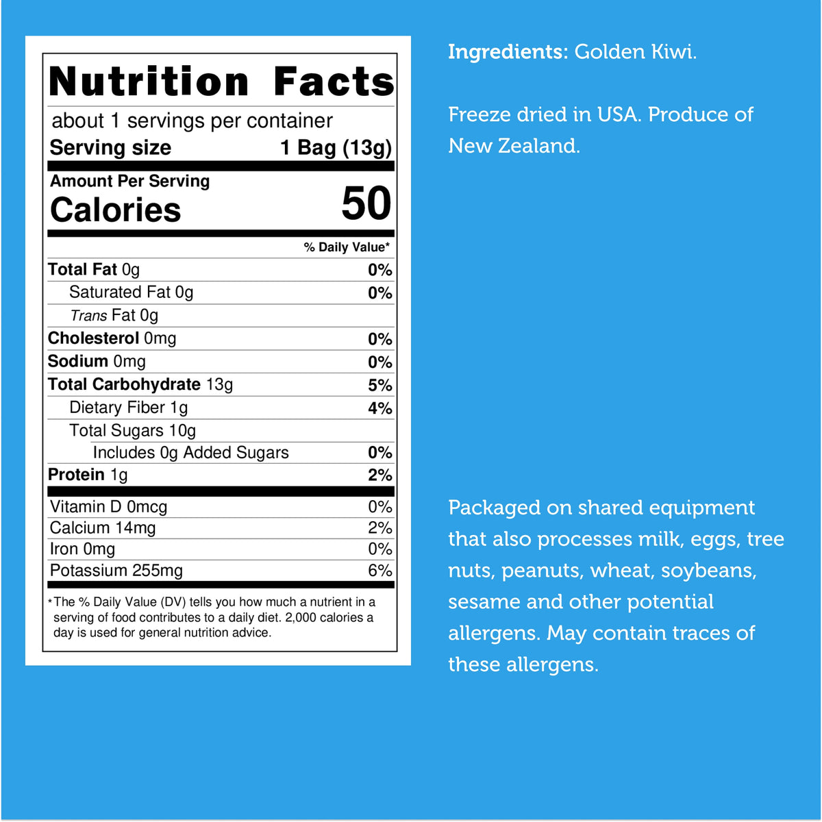 Freeze Dried Golden Kiwi