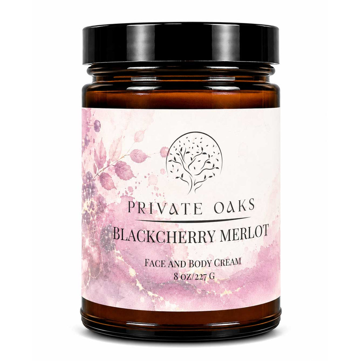 Blackcherry Merlot Face and Body Cream | 8 oz | Multiple Skin Types | Private Oaks Soap Co.