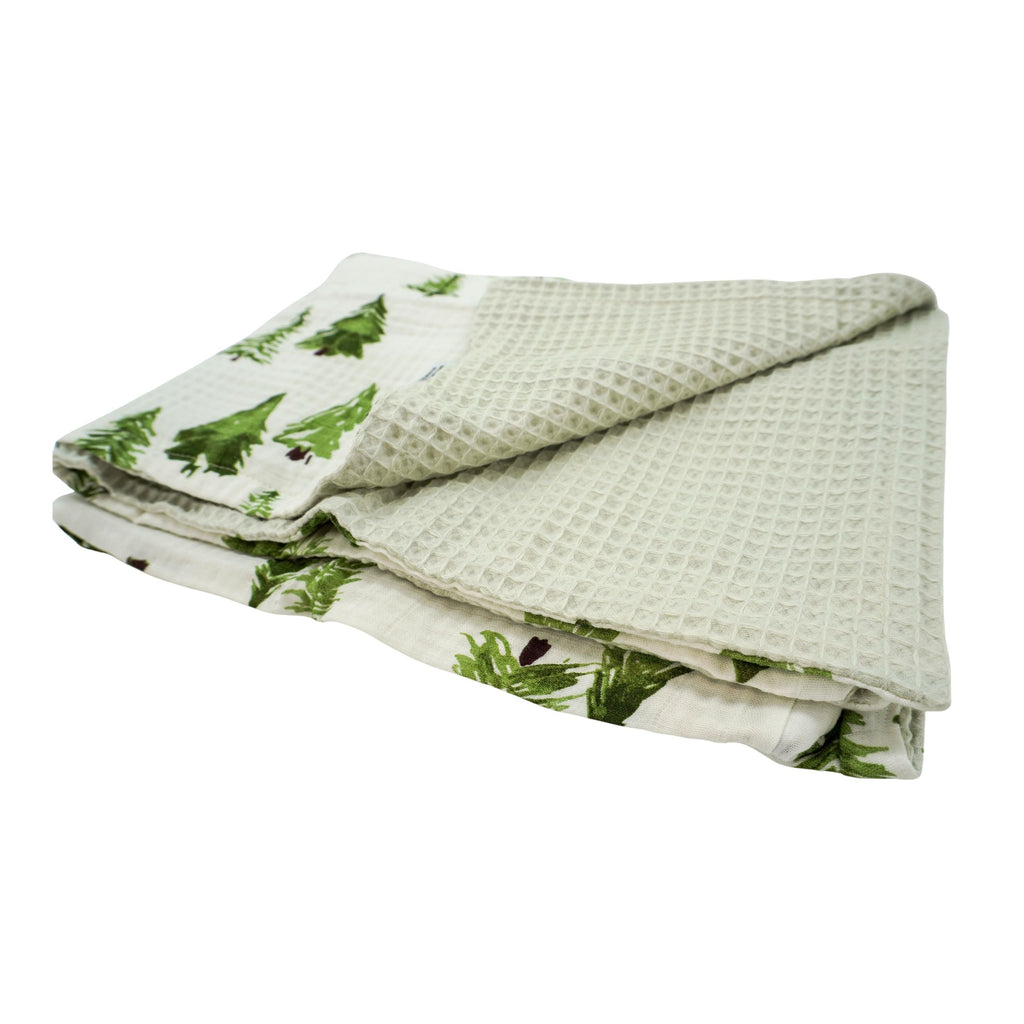 Baby Blanket | Waffle & Muslin Collection | Growing Sprouts