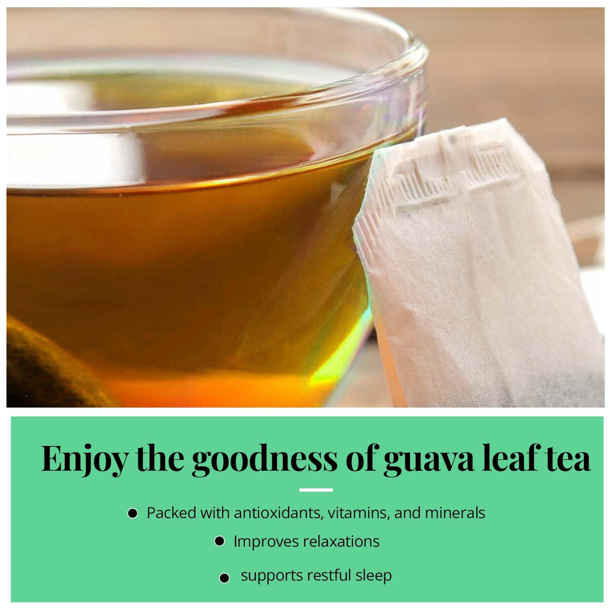 Guava Leaf Tea Bags – 50 Count | Caffeine-Free Herbal Tea