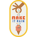 Make It Rain Ice Cream Cone Weather Resistant Sticker | HEARTlandia
