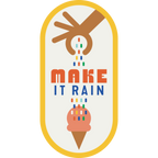 Make It Rain Ice Cream Cone Weather Resistant Sticker | HEARTlandia