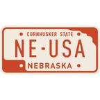 Nebraska License Plate Magnet | HEARTlandia