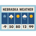 Nebraska Weather Magnet | HEARTlandia