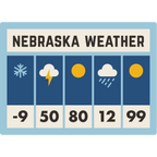 Nebraska Weather Magnet | HEARTlandia