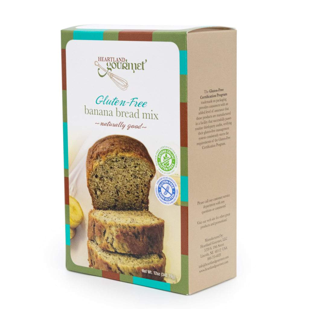 Gluten Free Banana Bread Mix | Pack of 6 | 16 oz | Heartland Gourmet | 2027