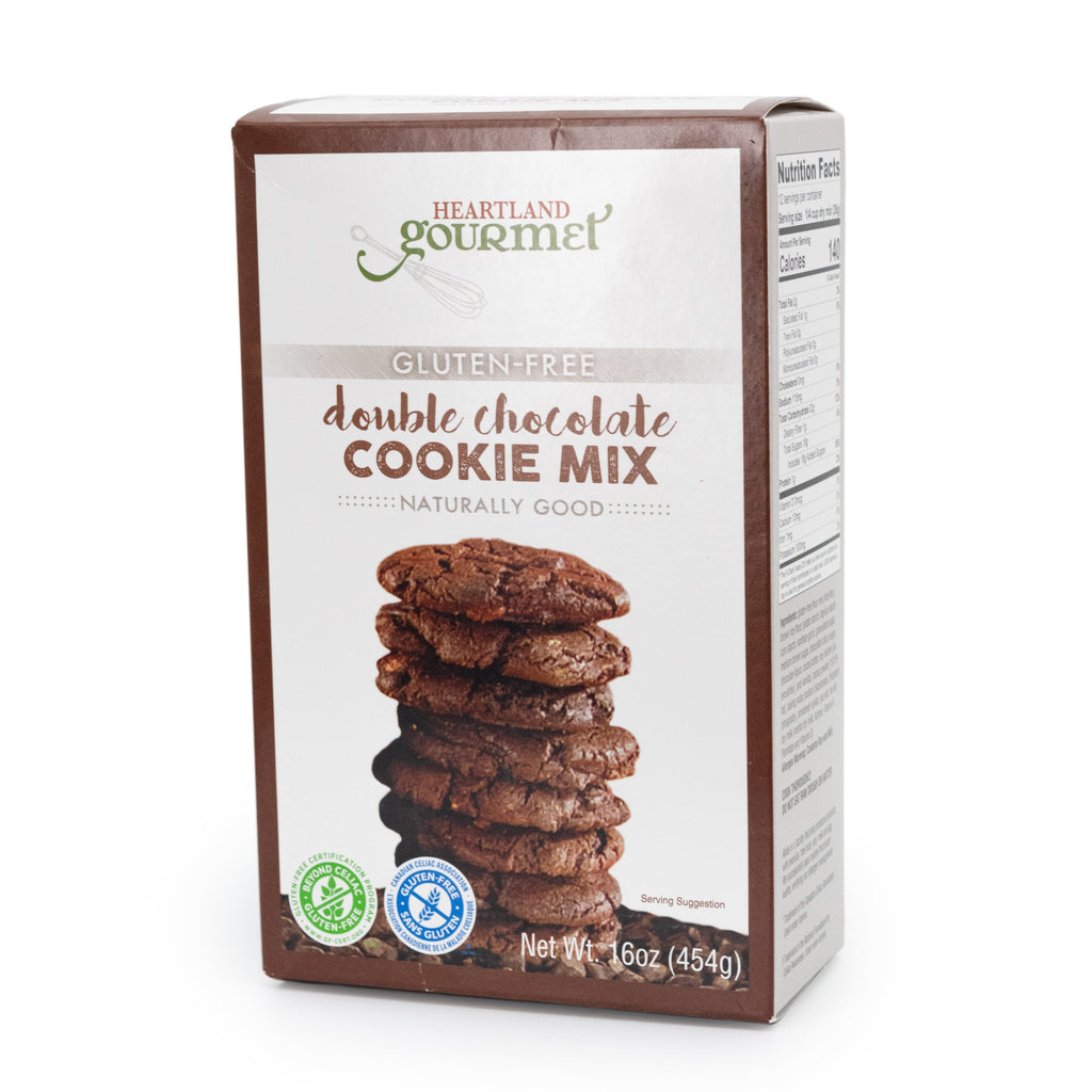 Gluten Free Double Chocolate Cookie Mix | Pack of 4 | 16 oz | Heartland Gourmet
