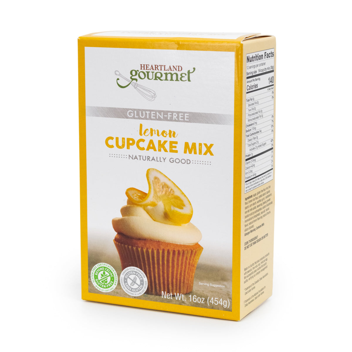 Gluten Free Lemon Cupcake Mix | Pack of 4 | 16 oz | Heartland Gourmet | 2016