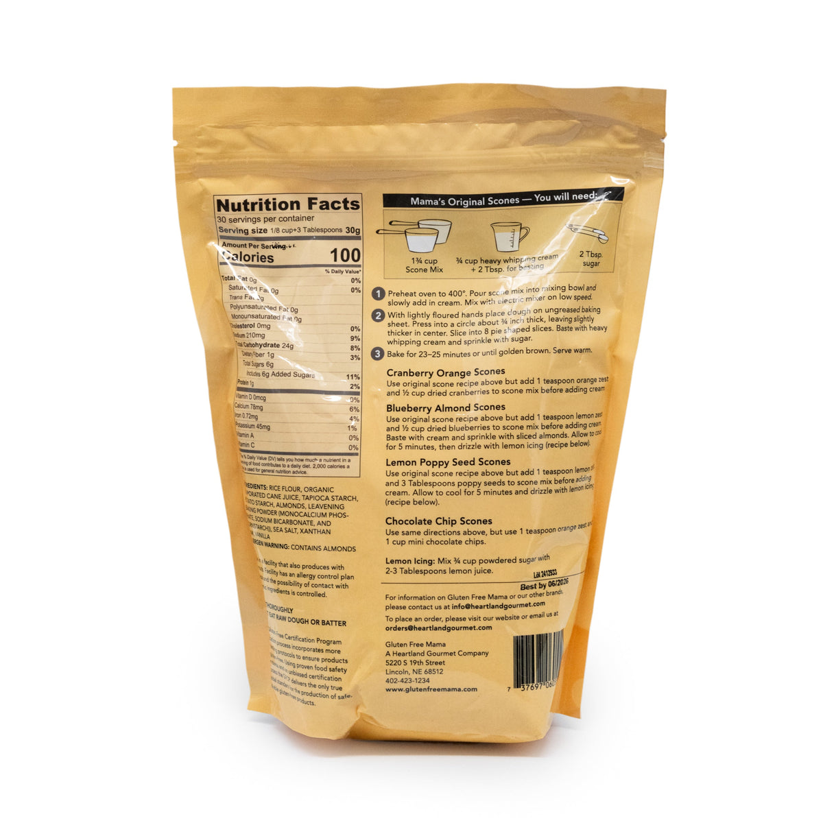 Gluten Free Scone Mix | 2 lb | Gluten Free Mama | 6055