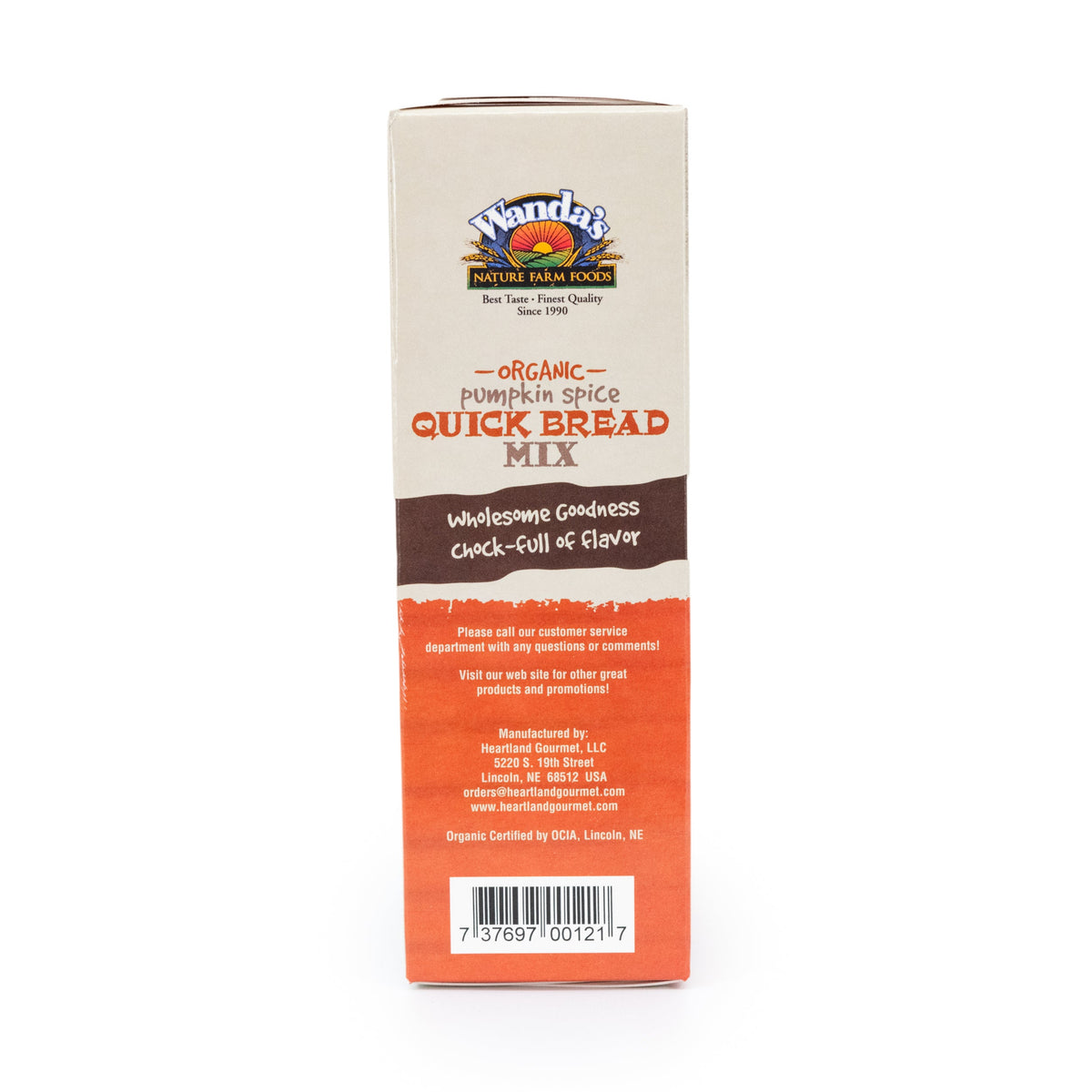 Wanda's Organic Pumpkin Spice Quick Bread Mix | Pack of 6 | 9.5 oz | Heartland Gourmet | 1402