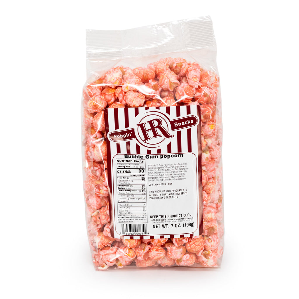 Bubble Gum Popcorn | Pack of 2 | 7 oz | HR Poppin' Snacks