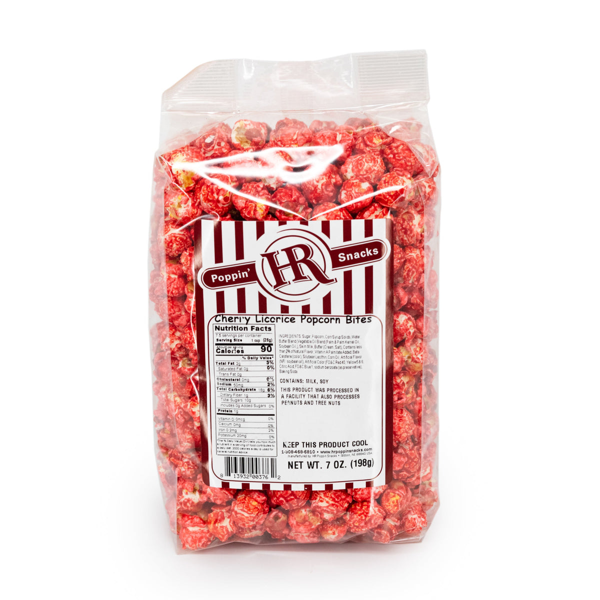 Cherry Licorice Popcorn | 7 oz | Pack of 2 | HR Poppin' Snacks