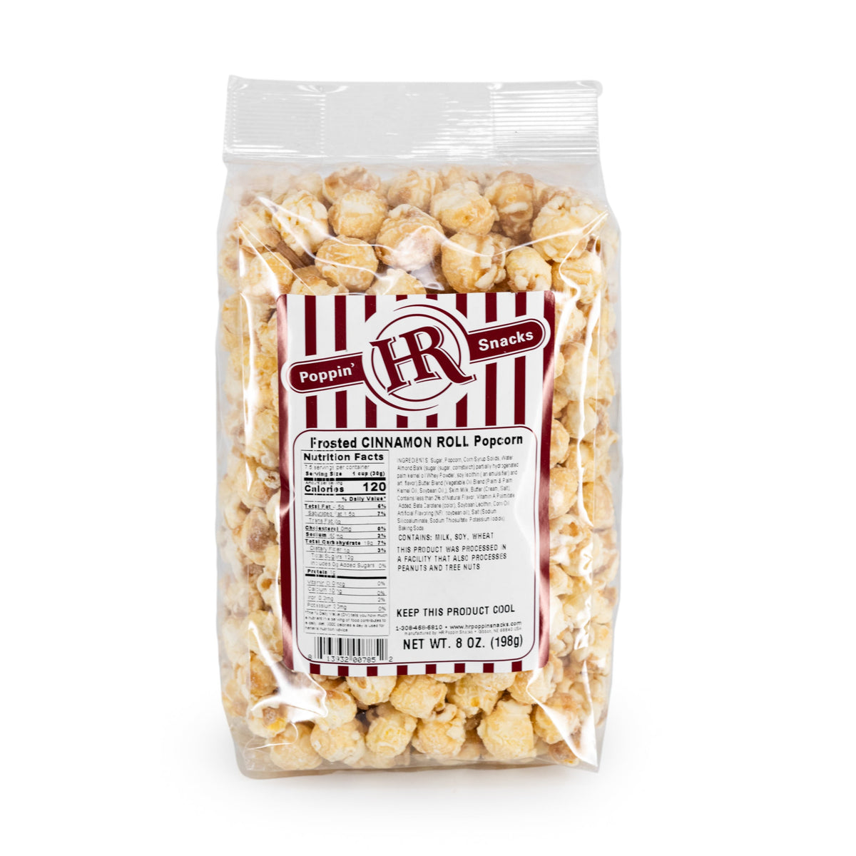 Frosted Cinnamon Roll Popcorn | Pack of 3 | 8 oz | HR Poppin' Snacks