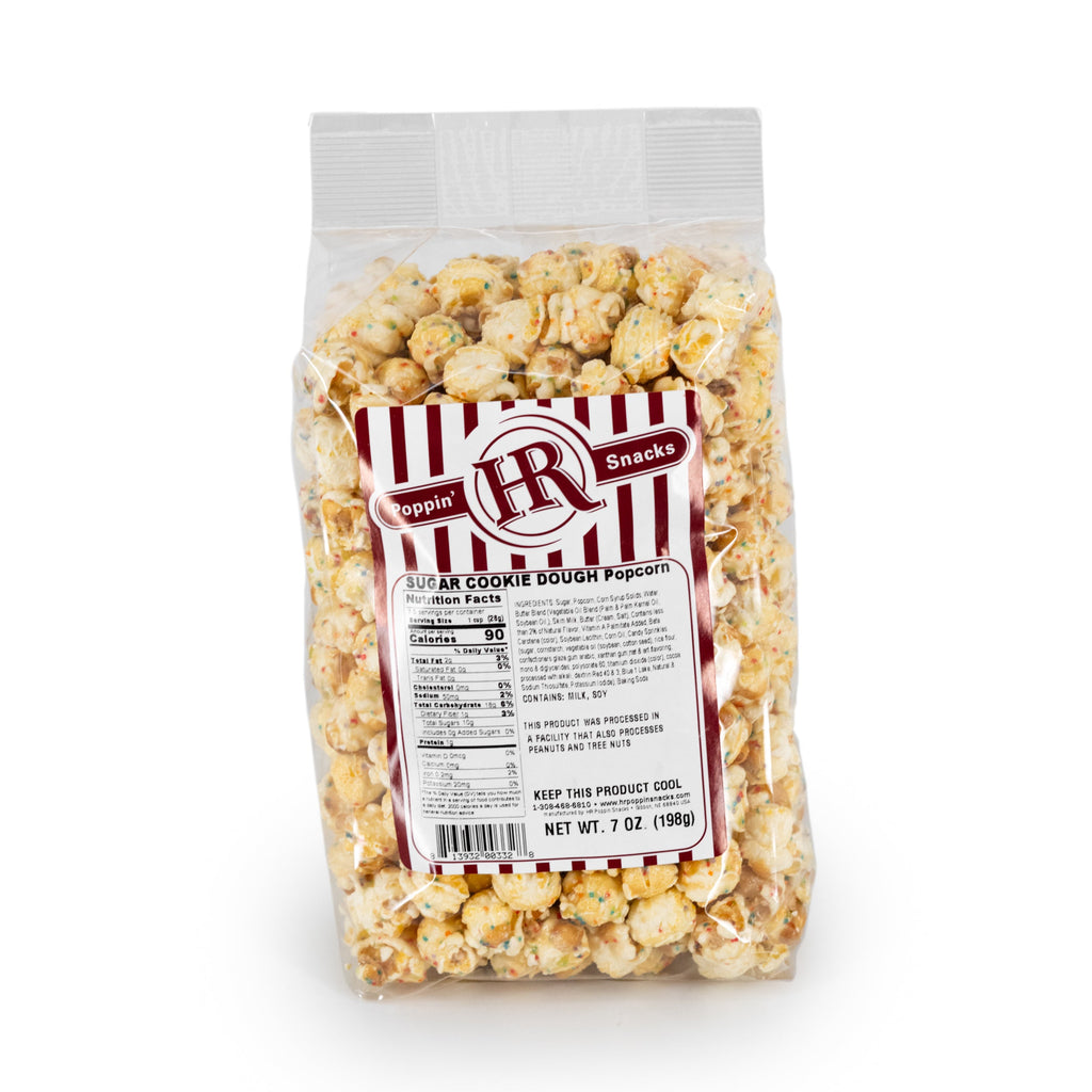 Sugar Cookie Dough Popcorn | Pack of 4 | 7 oz | HR Poppin' Snacks
